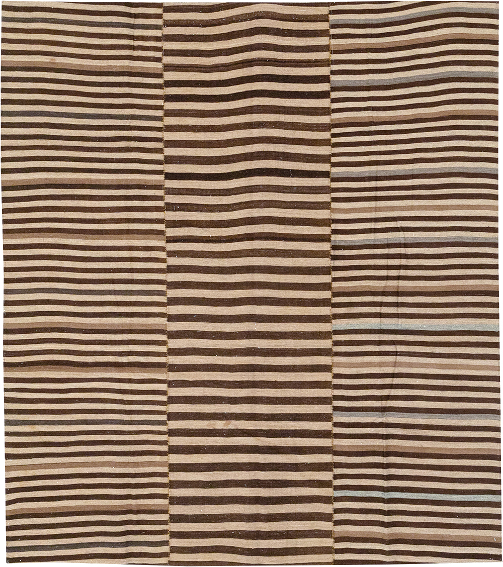 Vintage Persian Flatweave Kilim Accent Rug, No.28396 - Gsblank