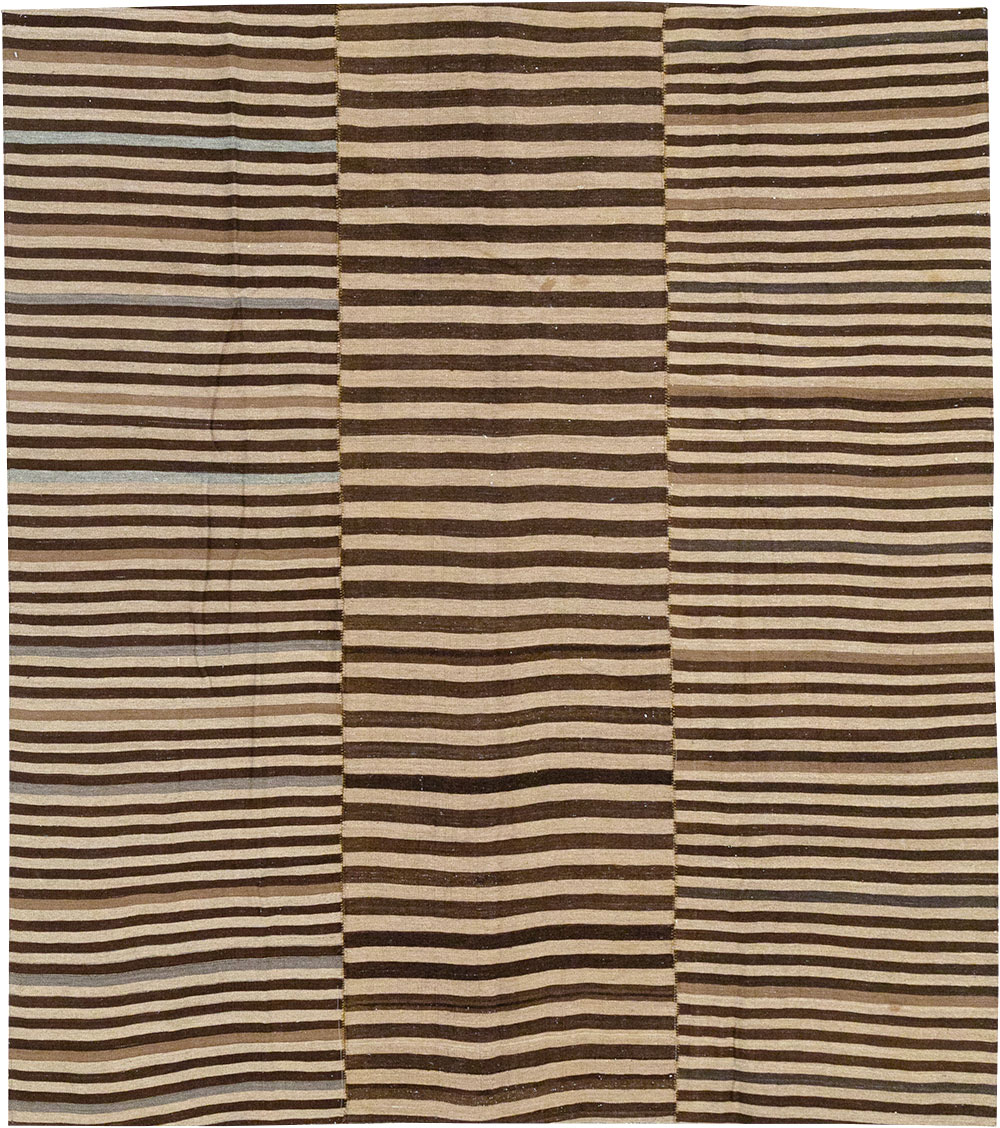 Vintage Persian Flatweave Kilim Accent Rug, No.28396 - Gsblank