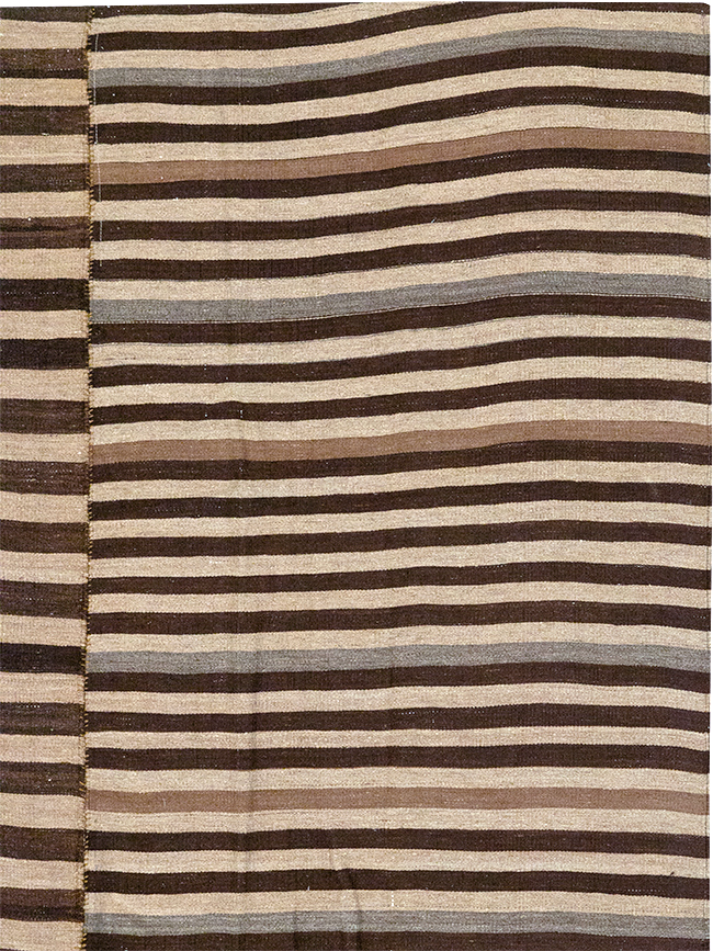 Vintage Persian Flatweave Kilim Accent Rug, No.28396 - Gsblank