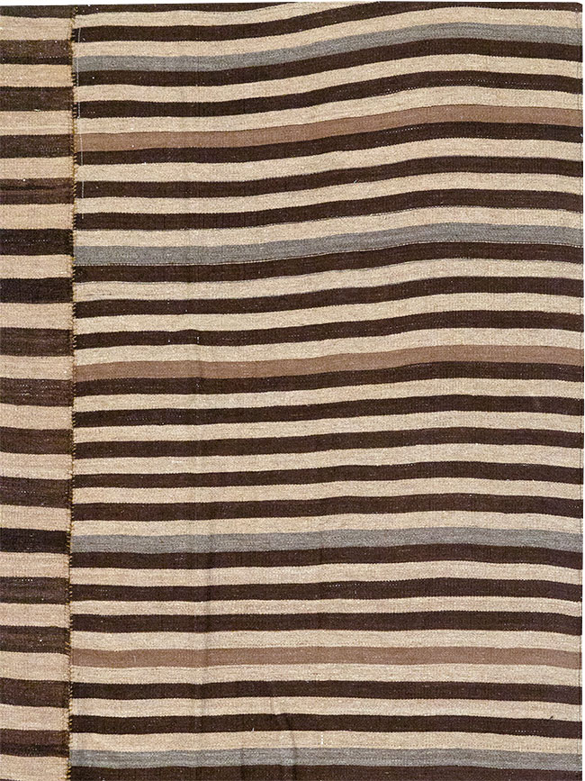 Vintage Persian Flatweave Kilim Accent Rug, No.28396 - Gsblank