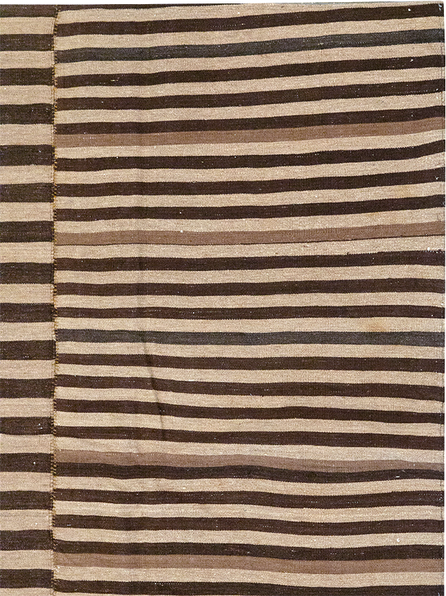 Vintage Persian Flatweave Kilim Accent Rug, No.28396 - Gsblank