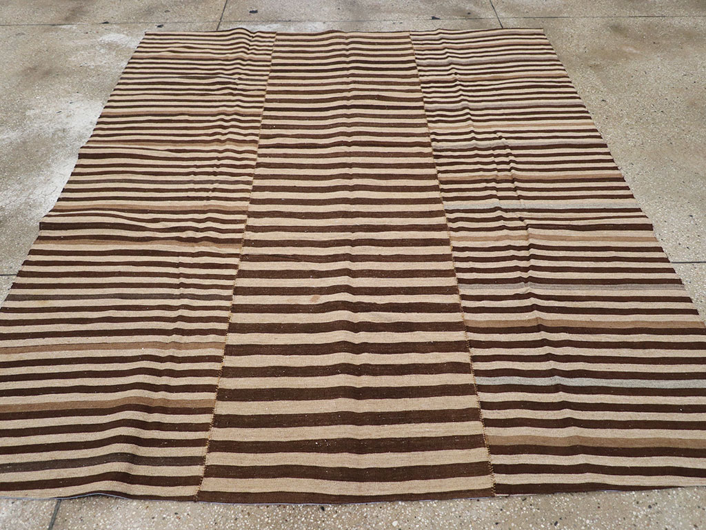 Vintage Persian Flatweave Kilim Accent Rug, No.28396 - Gsblank