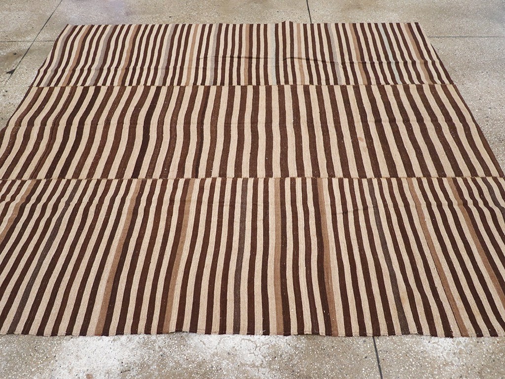 Vintage Persian Flatweave Kilim Accent Rug, No.28396 - Gsblank