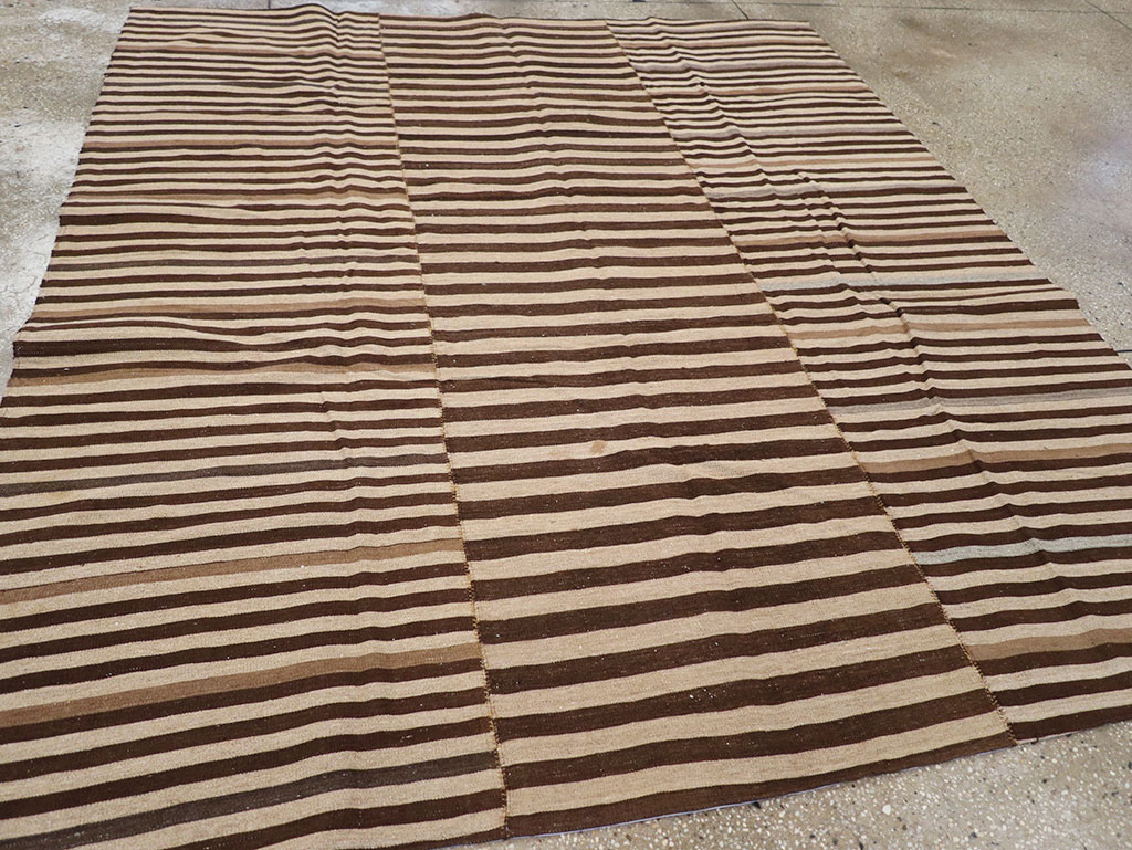 Vintage Persian Flatweave Kilim Accent Rug, No.28396 - Gsblank