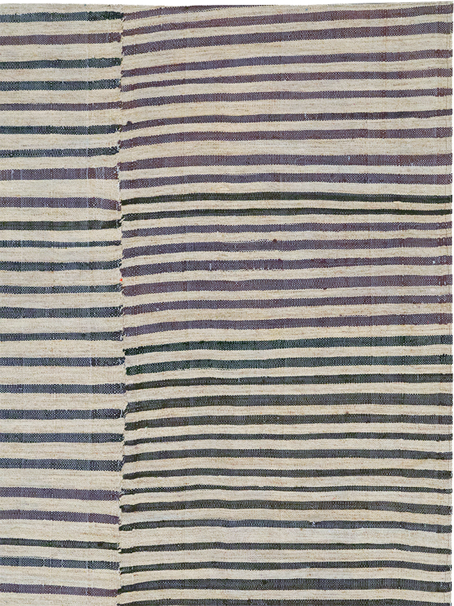 Vintage Persian Flatweave Kilim Gallery Carpet, No.28398 - Gsblank