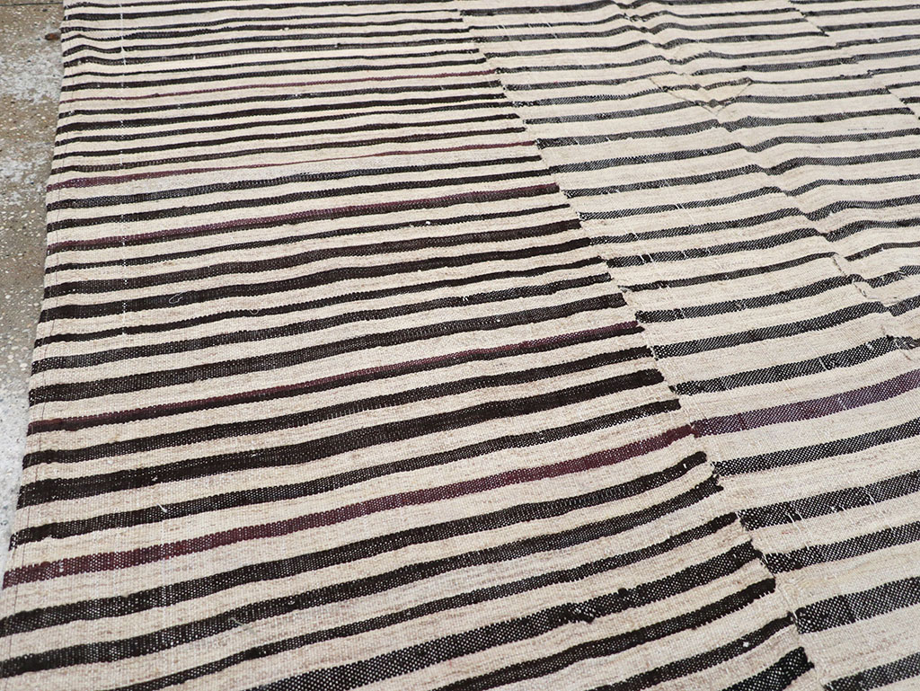 Vintage Persian Flatweave Kilim Gallery Carpet, No.28398 - Gsblank