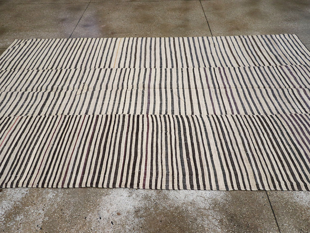 Vintage Persian Flatweave Kilim Gallery Carpet, No.28398 - Gsblank