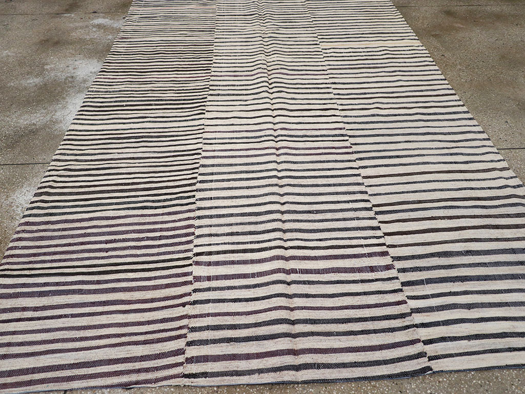 Vintage Persian Flatweave Kilim Gallery Carpet, No.28398 - Gsblank