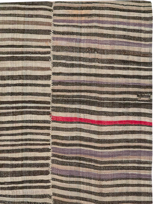 Vintage Persian Flatweave Kilim Accent Carpet, No.28399 - Gsblank