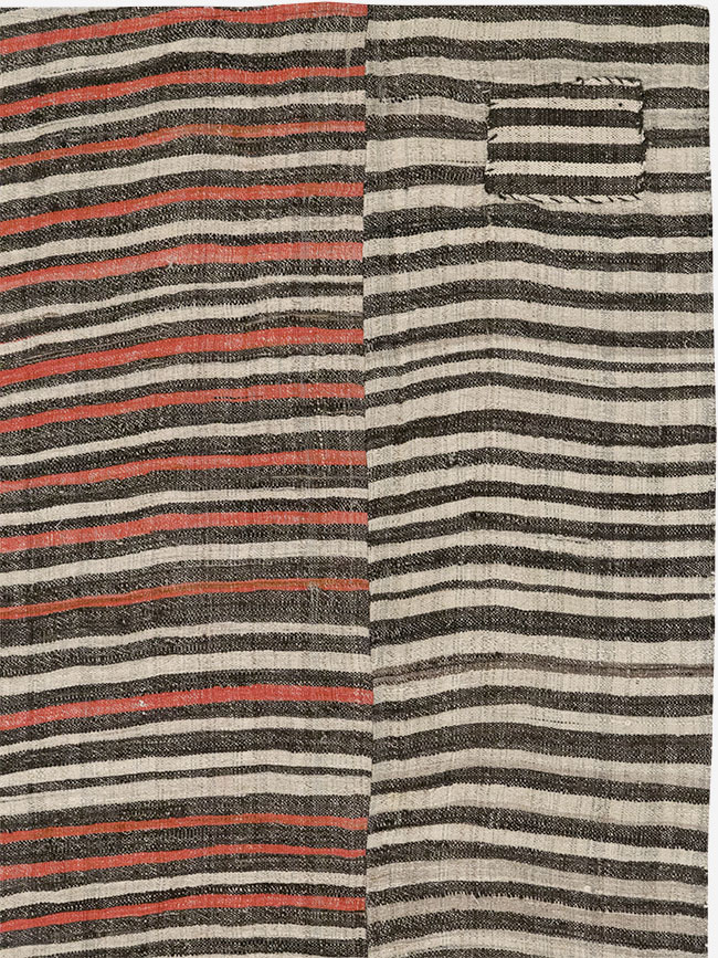 Vintage Persian Flatweave Kilim Accent Carpet, No.28399 - Gsblank
