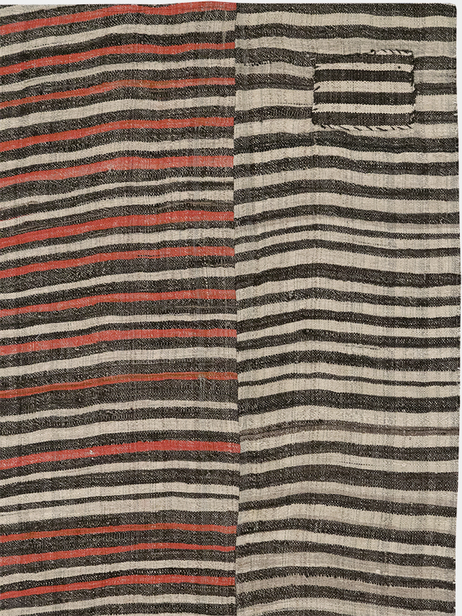 Vintage Persian Flatweave Kilim Accent Carpet, No.28399 - Gsblank