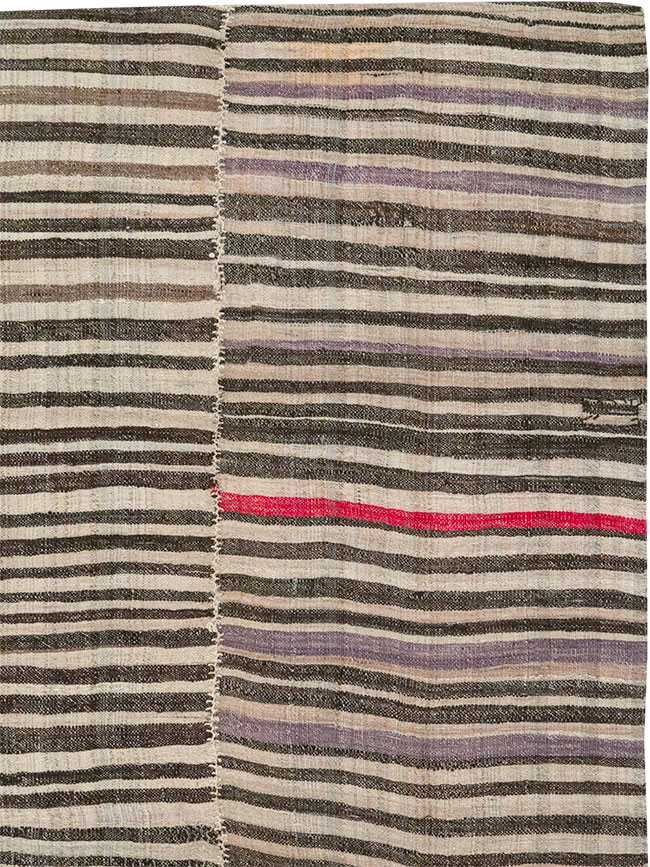 Vintage Persian Flatweave Kilim Accent Carpet, No.28399 - Gsblank