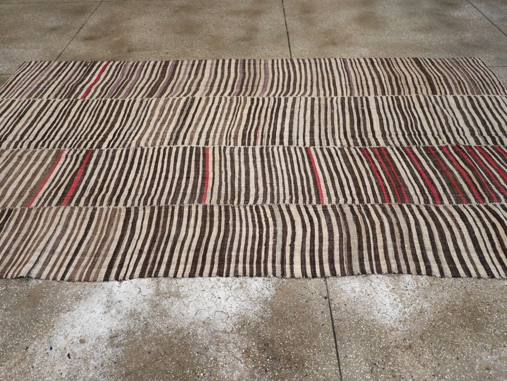 Vintage Persian Flatweave Kilim Accent Carpet, No.28399 - Gsblank