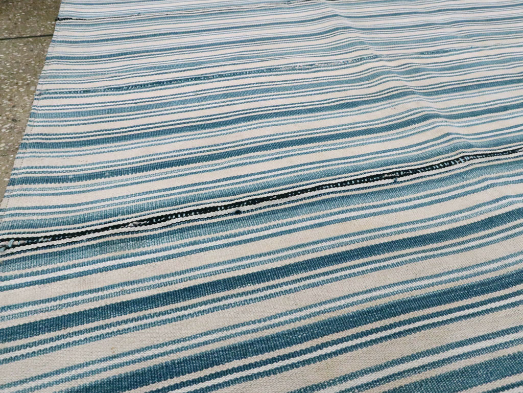 Vintage Persian Flatweave Kilim Square Accent Rug, No.28407 - Gsblank