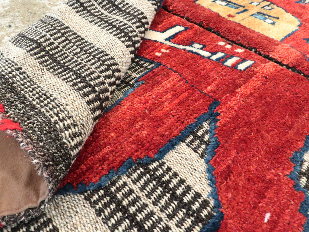 Vintage Persian Pictorial Souf Flatweave Kilim Throw Rug, No.28420 - Gsblank