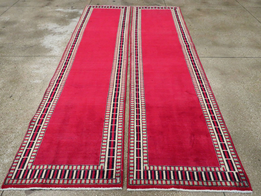 Vintage Persian Mashad Runner (Pair: 1 of 2), No.28424 - Gsblank