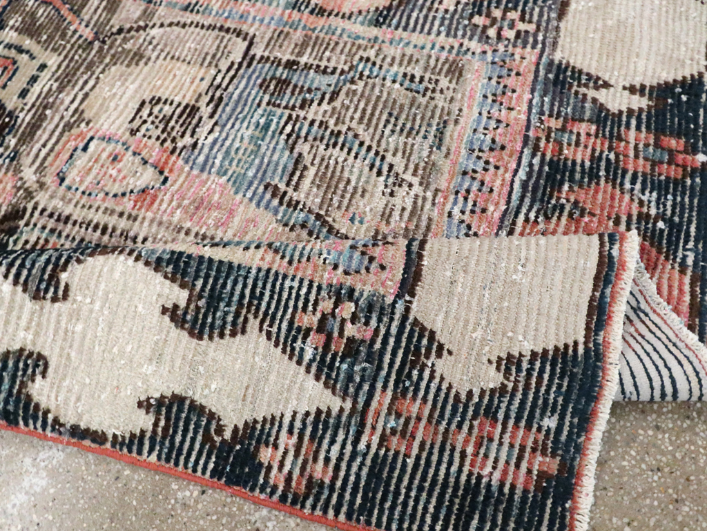 Vintage Persian Pictorial Gabbeh Accent Rug, No.28435 - Gsblank