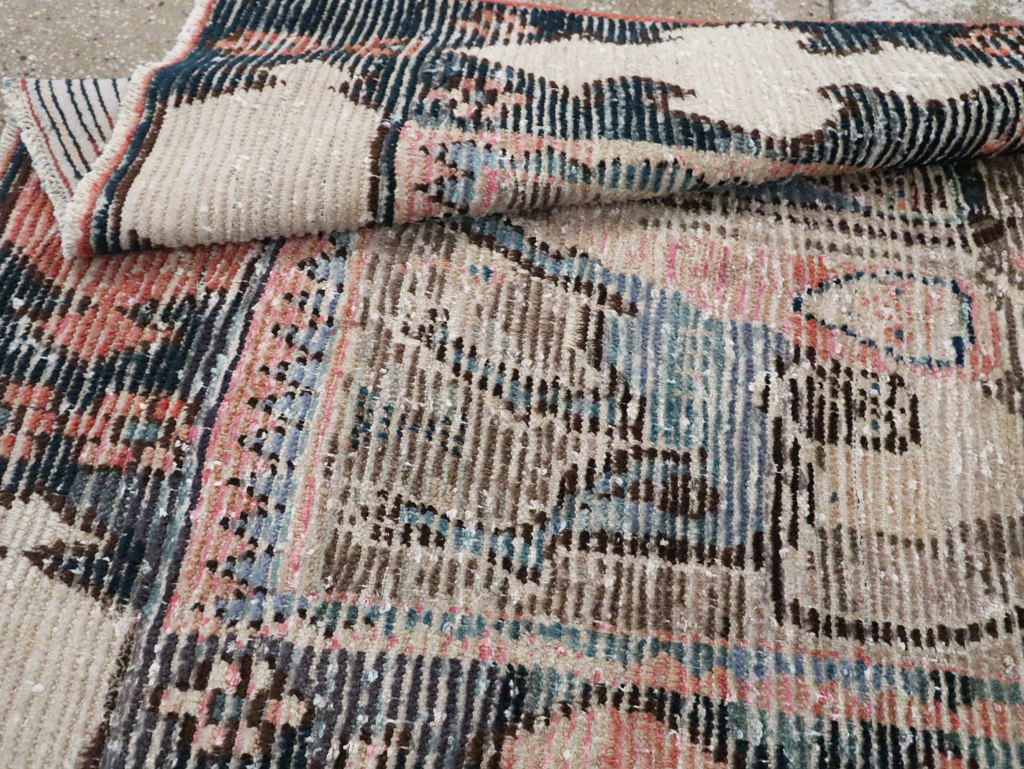 Vintage Persian Pictorial Gabbeh Accent Rug, No.28435 - Gsblank