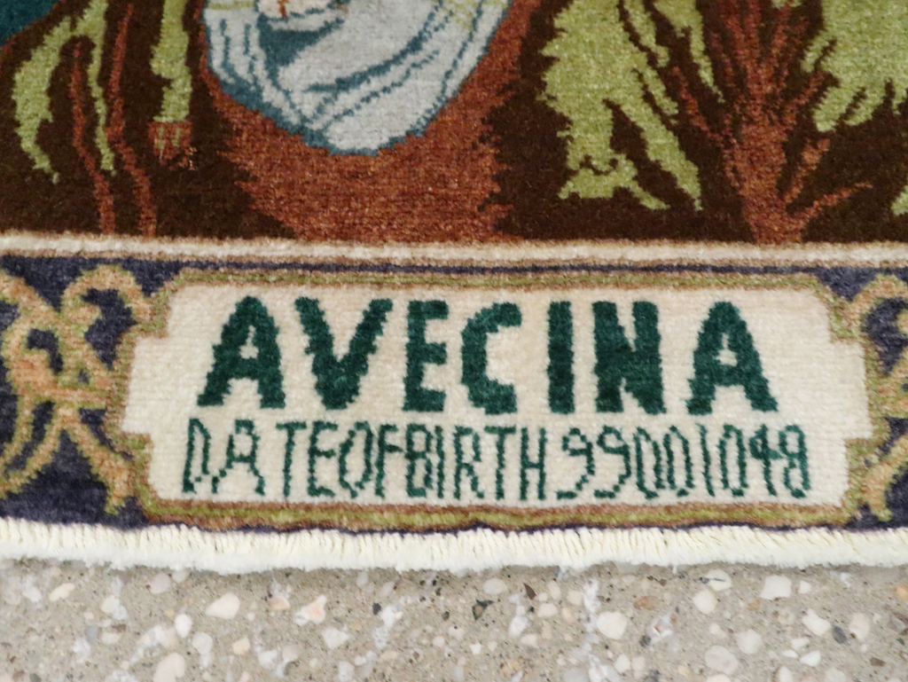 Vintage Persian Tabriz Pictorial Rug (Pair: 1 of 2), No.28442 - Gsblank