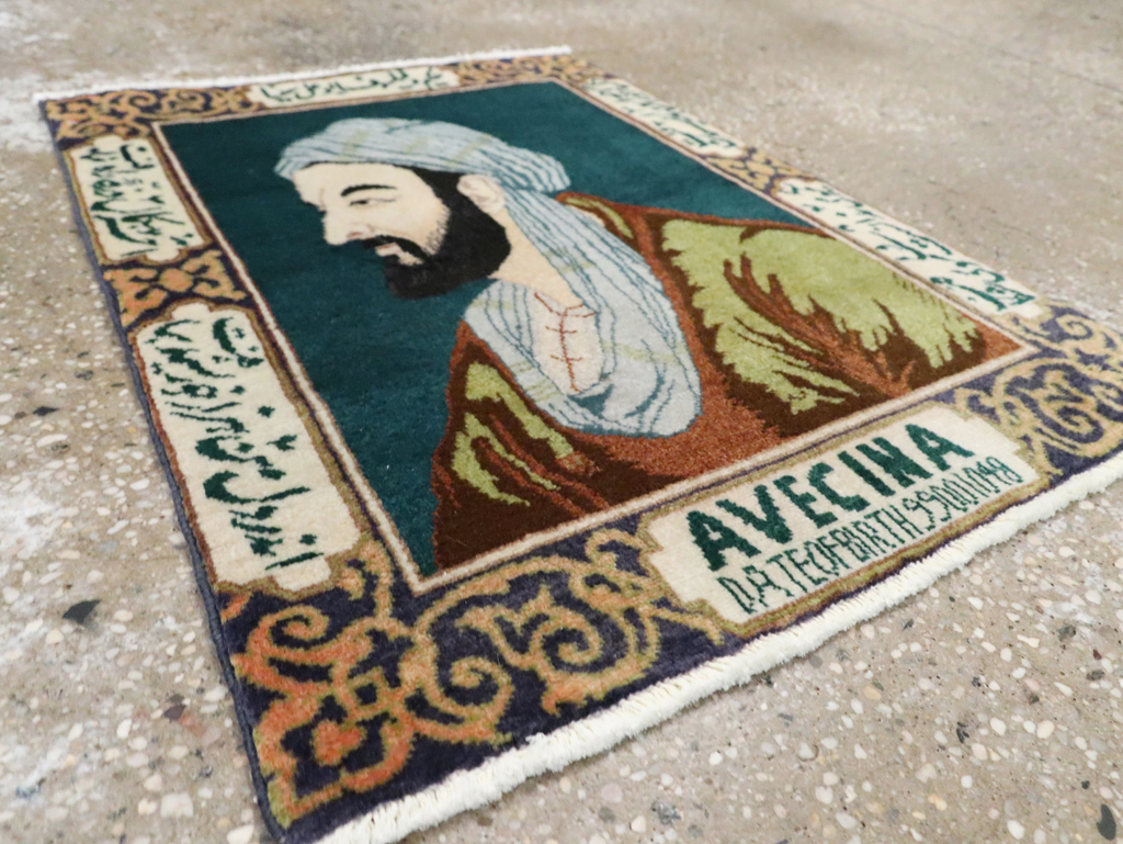 Vintage Persian Tabriz Pictorial Rug (Pair: 2 of 2), No.28443 - Gsblank