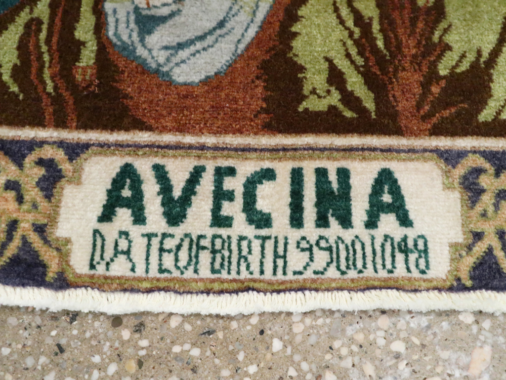 Vintage Persian Tabriz Pictorial Rug (Pair: 2 of 2), No.28443 - Gsblank