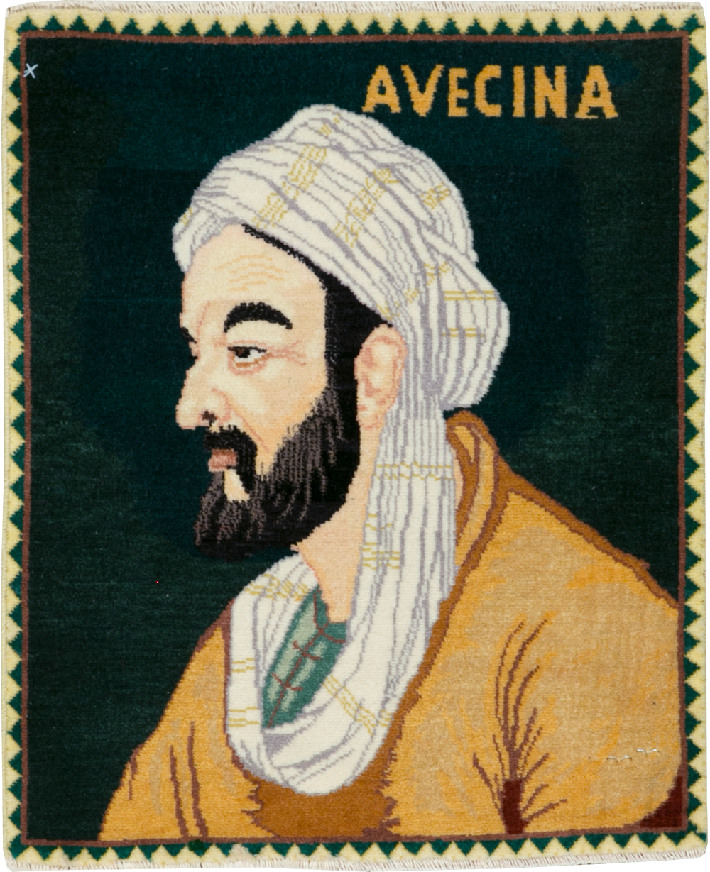 Vintage Persian Tabriz Pictorial Rug, No.28444 - Gsblank