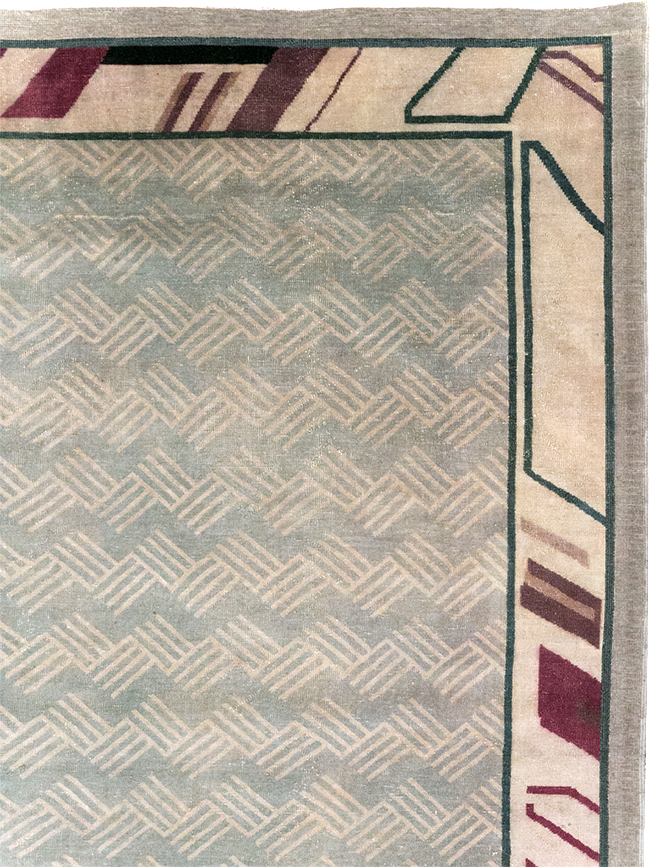 Antique Indian Art Deco Style Large Carpet, No.28449 - Gsblank