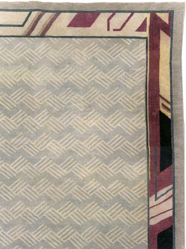 Antique Indian Art Deco Style Large Carpet, No.28449 - Gsblank