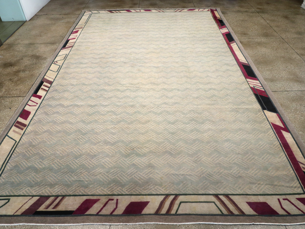 Antique Indian Art Deco Style Large Carpet, No.28449 - Gsblank