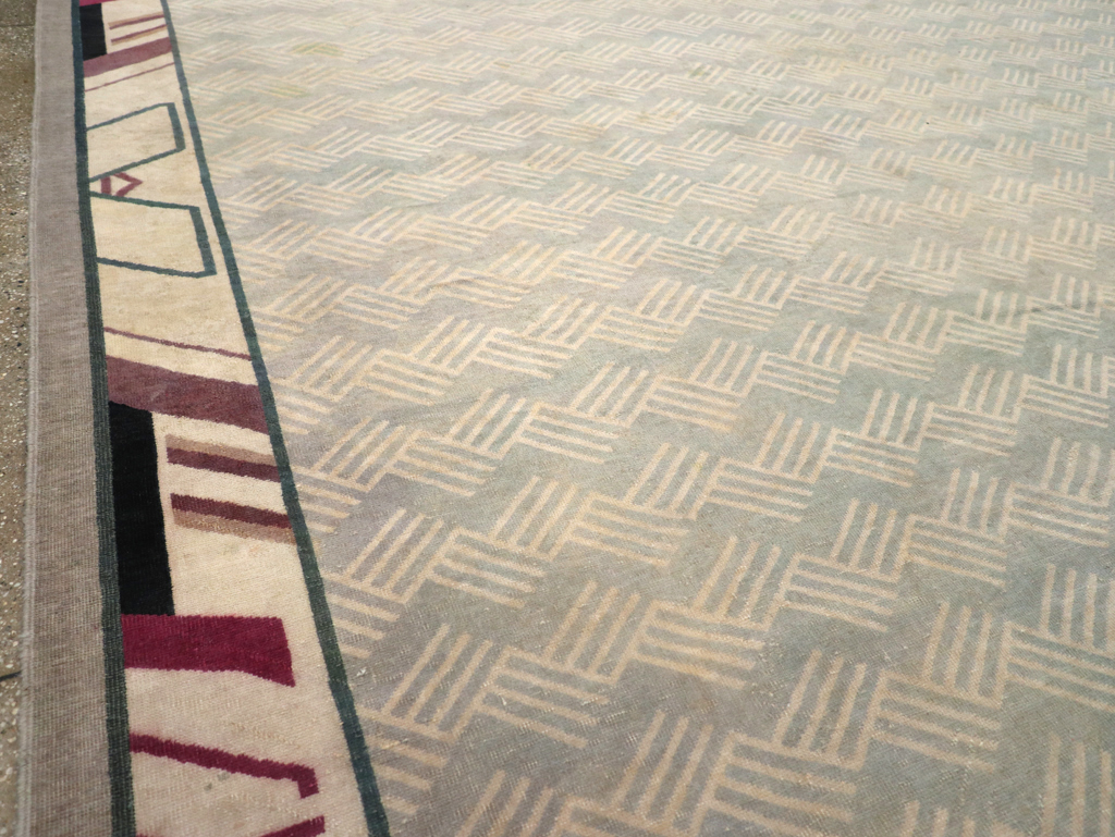 Antique Indian Art Deco Style Large Carpet, No.28449 - Gsblank