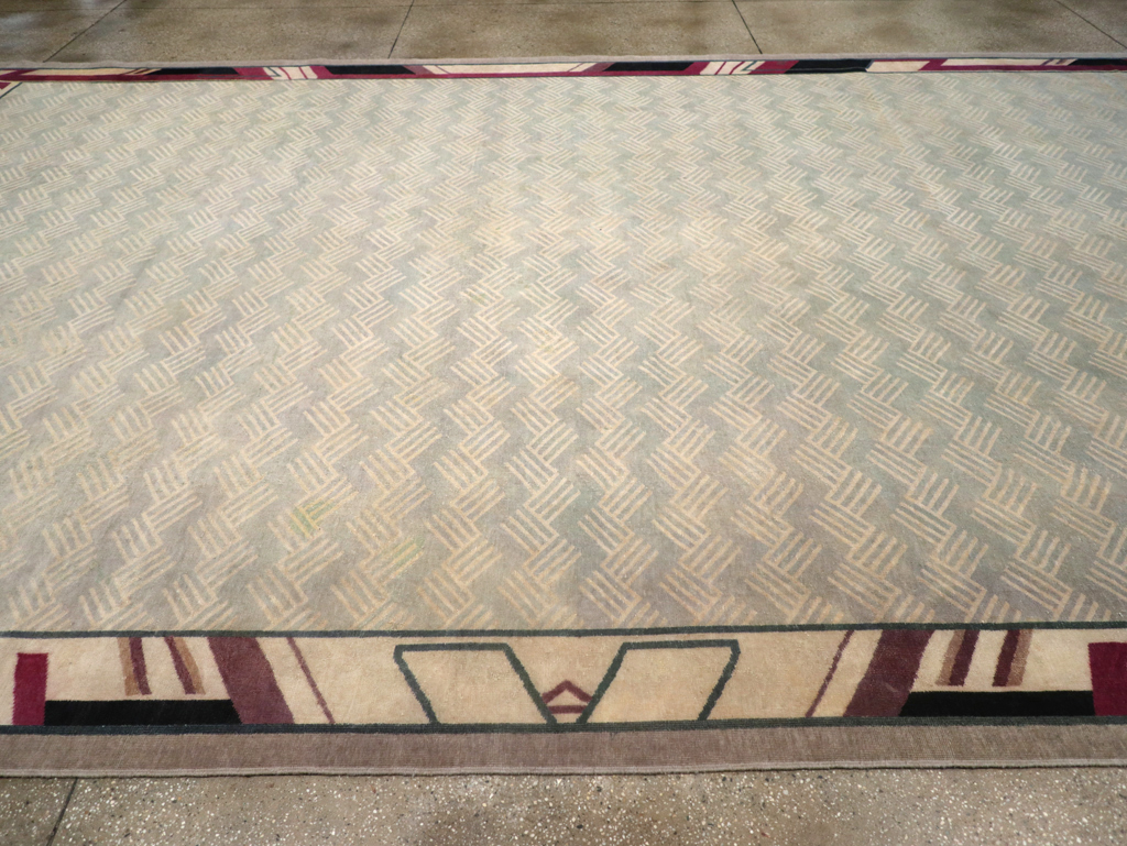 Antique Indian Art Deco Style Large Carpet, No.28449 - Gsblank