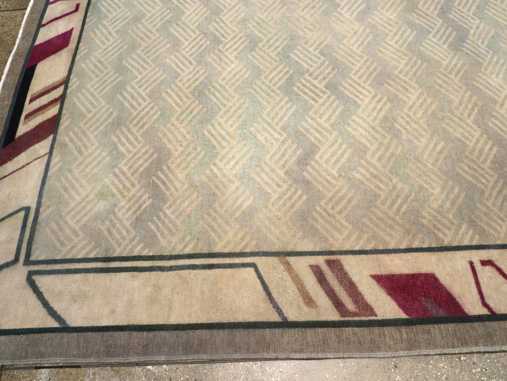 Antique Indian Art Deco Style Large Carpet, No.28449 - Gsblank