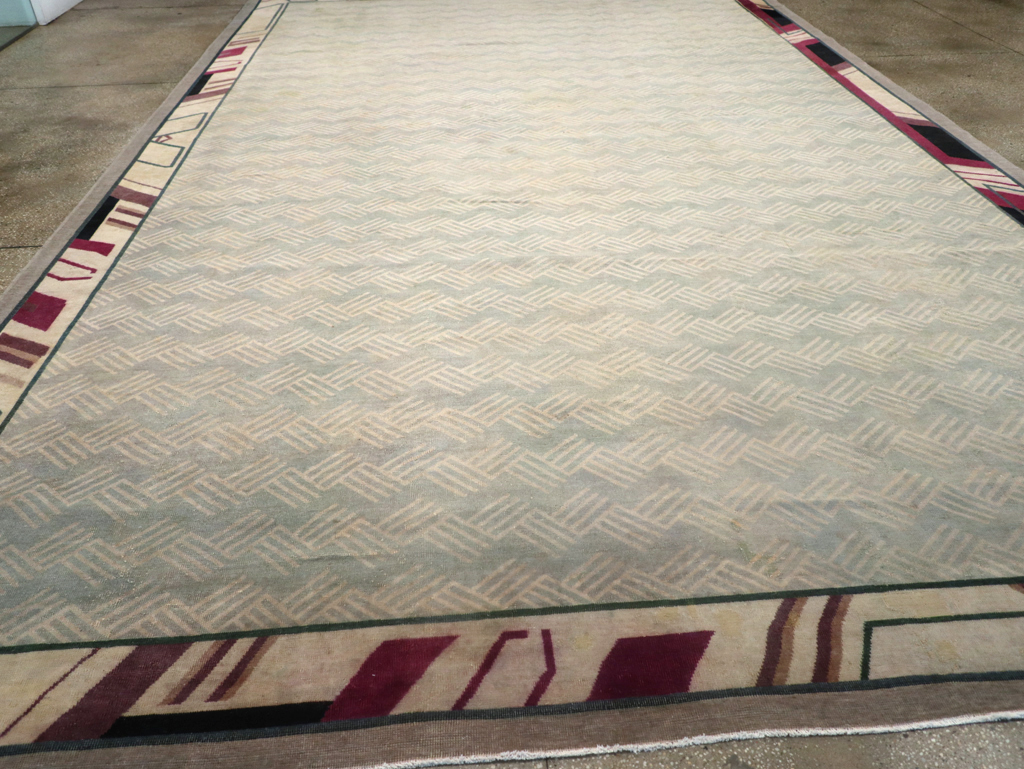 Antique Indian Art Deco Style Large Carpet, No.28449 - Gsblank