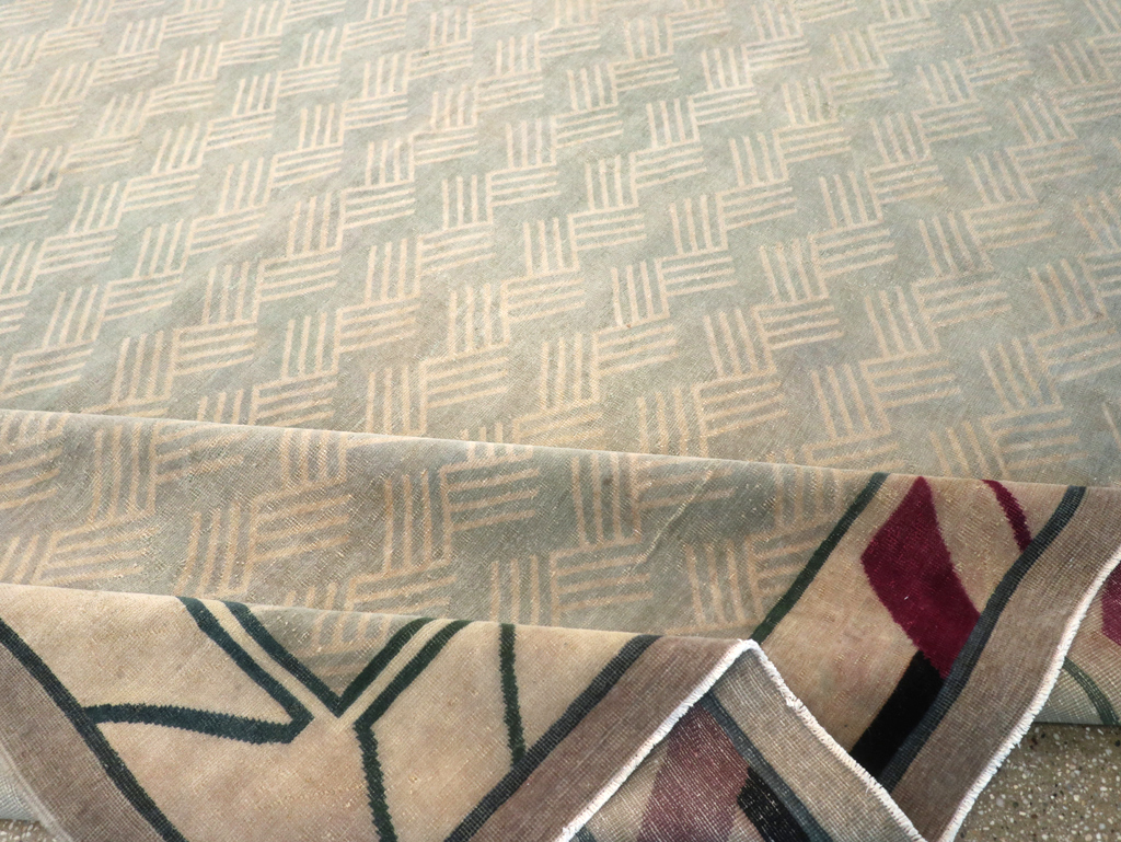 Antique Indian Art Deco Style Large Carpet, No.28449 - Gsblank