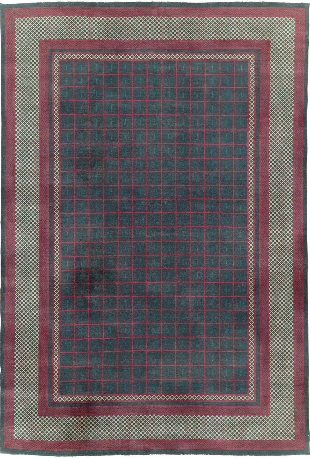 Vintage Indian Lahore Room Size Carpet, No.28450 - Gsblank