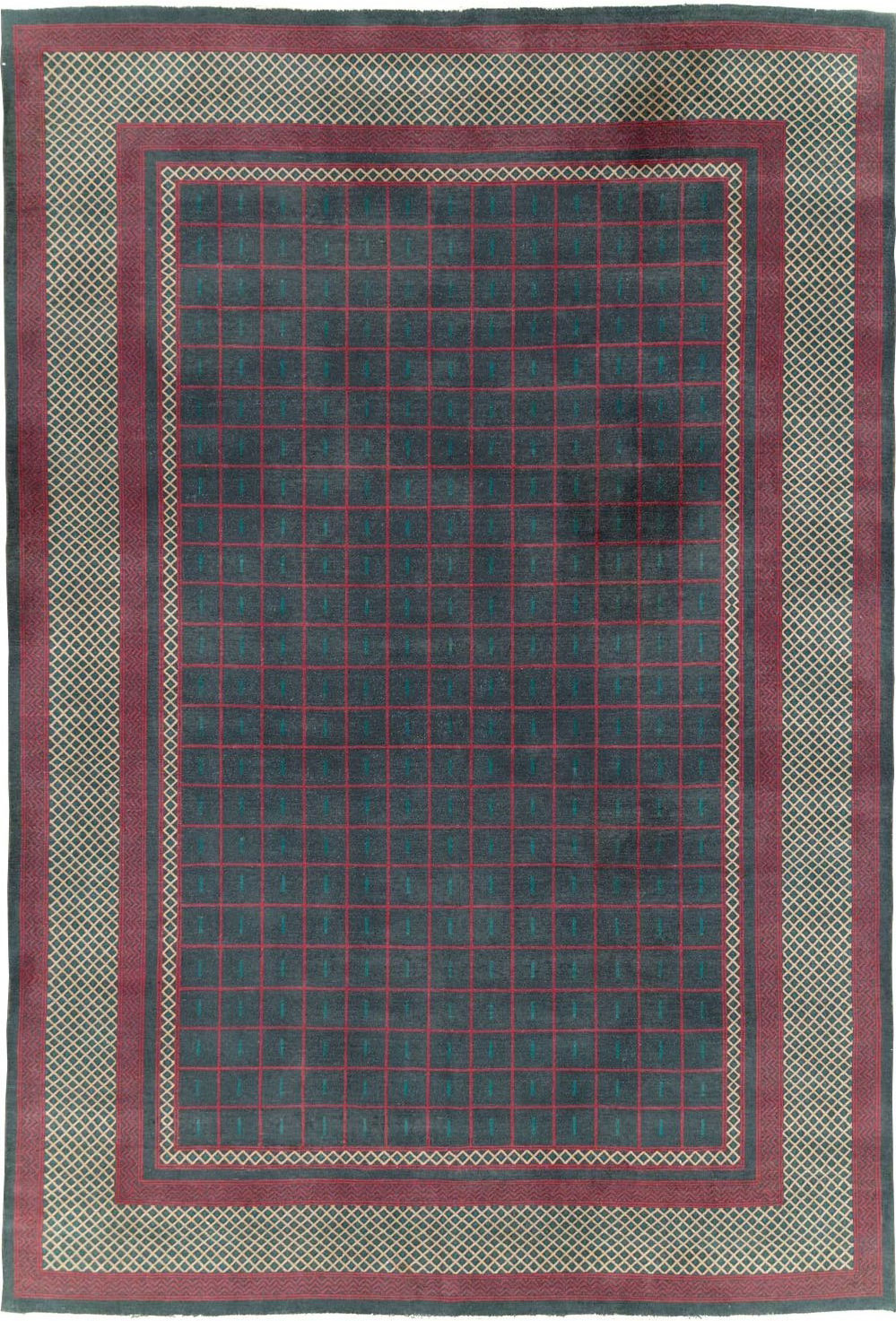 Vintage Indian Lahore Room Size Carpet, No.28450 - Gsblank