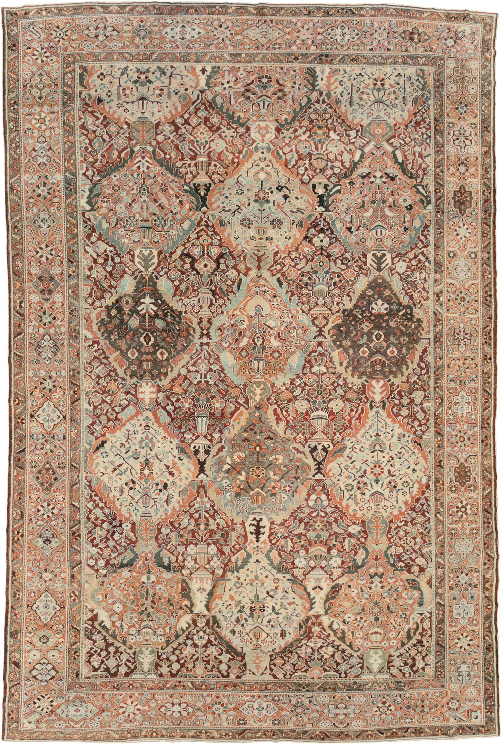 Antique Persian Bakhtiari Oversize Carpet, No.28452 - Gsblank