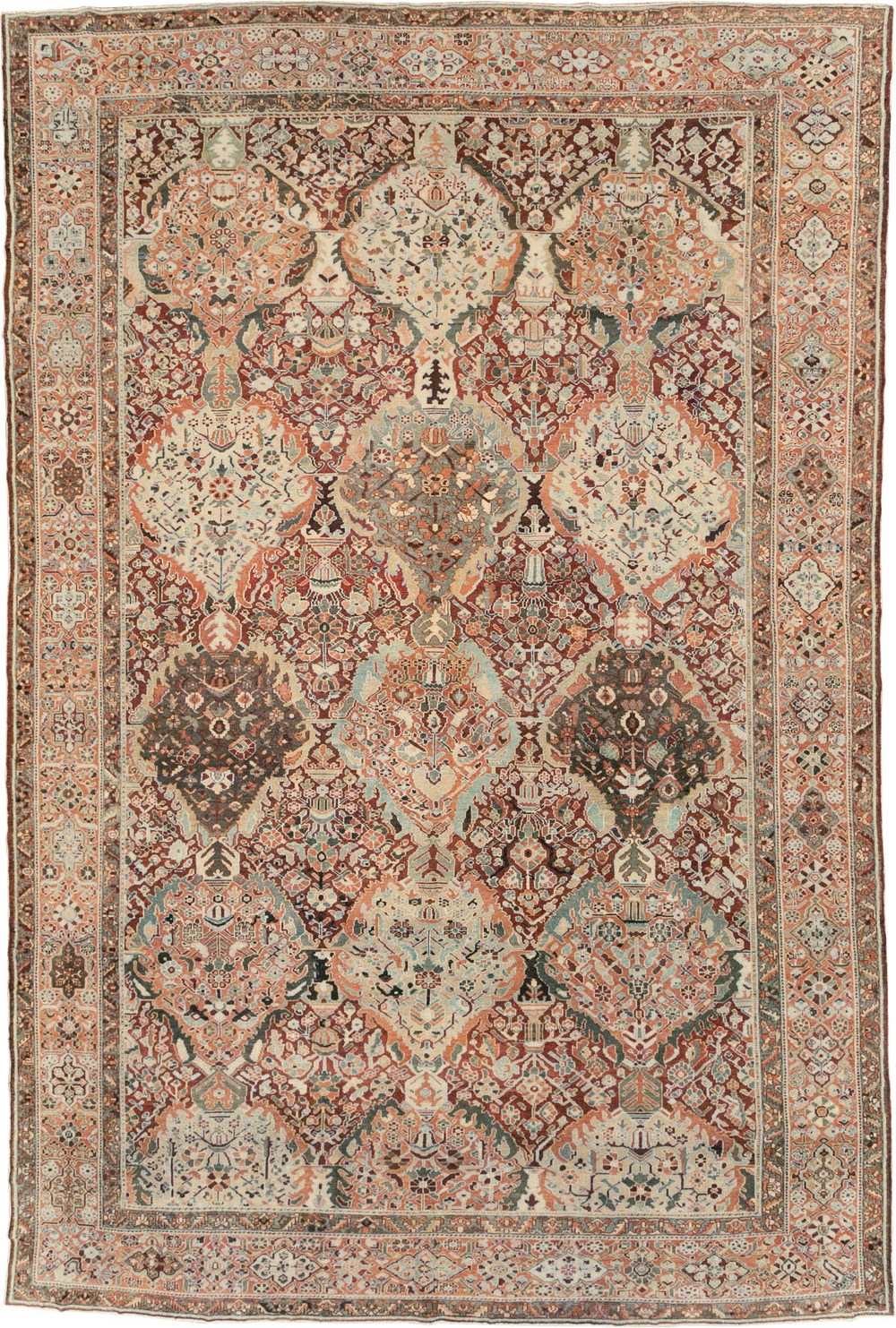 Antique Persian Bakhtiari Oversize Carpet, No.28452 - Gsblank