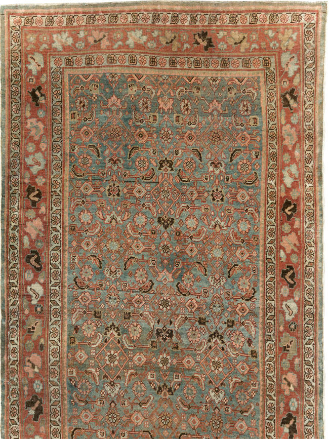 Antique Persian Bidjar Wide Gallery Runner, No.28455 - Gsblank