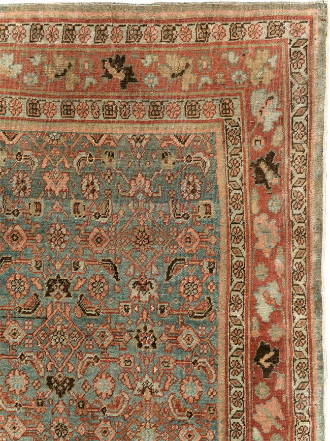 Antique Persian Bidjar Wide Gallery Runner, No.28455 - Gsblank