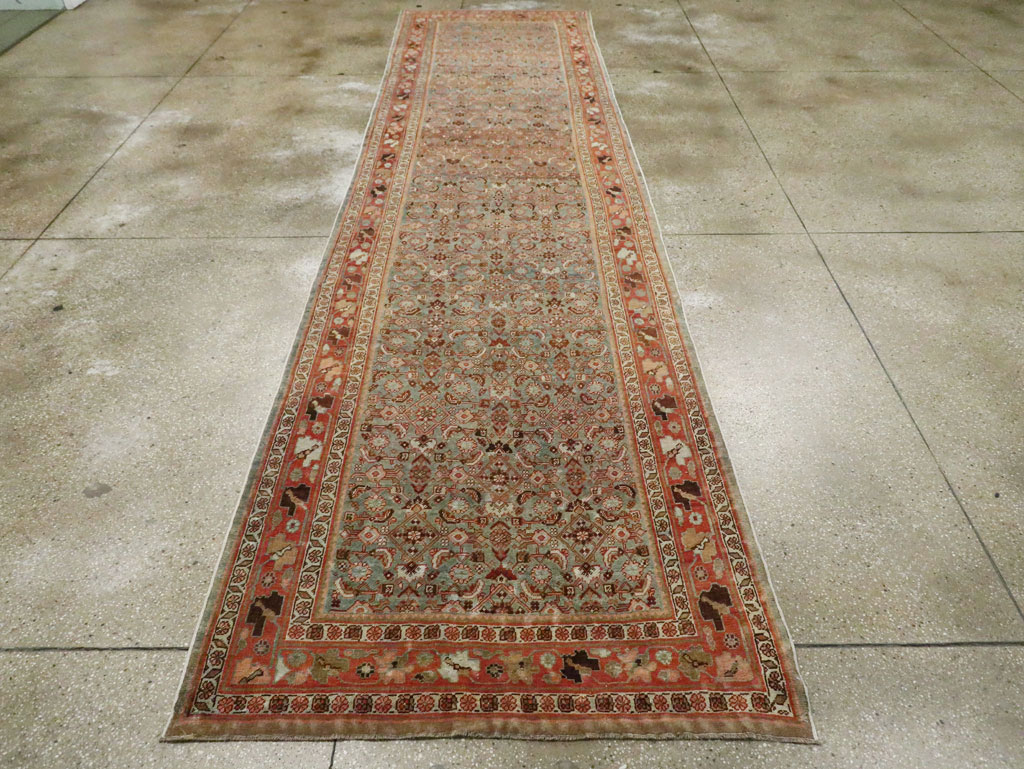 Antique Persian Bidjar Wide Gallery Runner, No.28455 - Gsblank