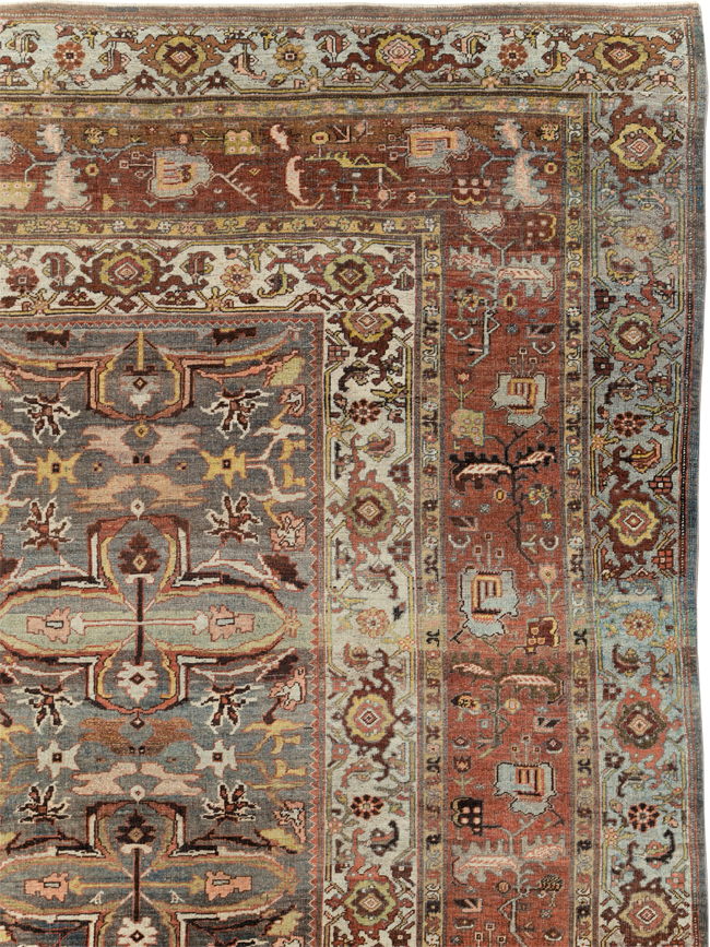Antique Persian Bidjar Large Room Size Carpet, No.28462 - Gsblank