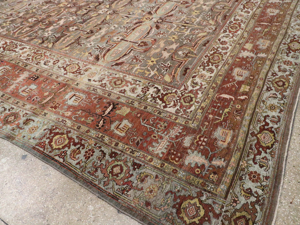 Antique Persian Bidjar Large Room Size Carpet, No.28462 - Gsblank