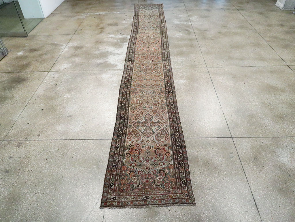 Antique Persian Bidjar Long Runner, No.28463 - Gsblank