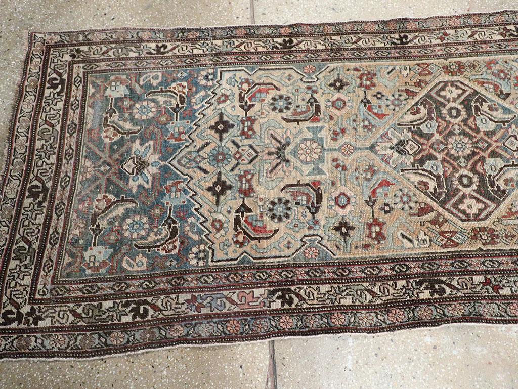 Antique Persian Bidjar Long Runner, No.28463 - Gsblank