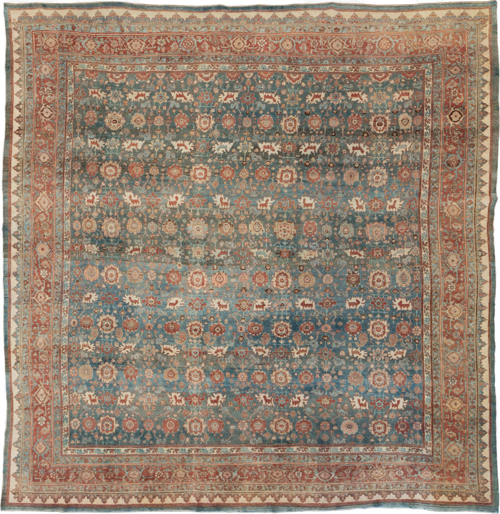 Antique Persian Bidjar Square Room Size Carpet, No.28469 - Gsblank