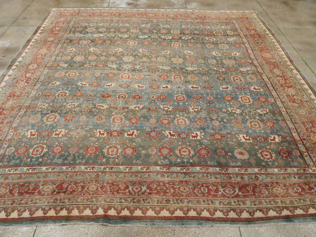 Antique Persian Bidjar Square Room Size Carpet, No.28469 - Gsblank