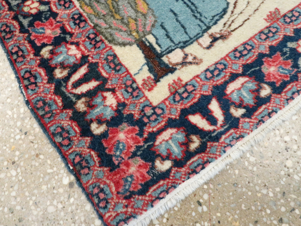 Antique Persian Tabriz Pictorial Rug, No.28475 - Gsblank