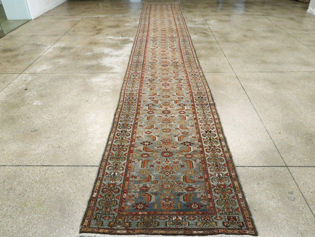 Antique Persian Malayer Long Runner, No.28479 - Gsblank