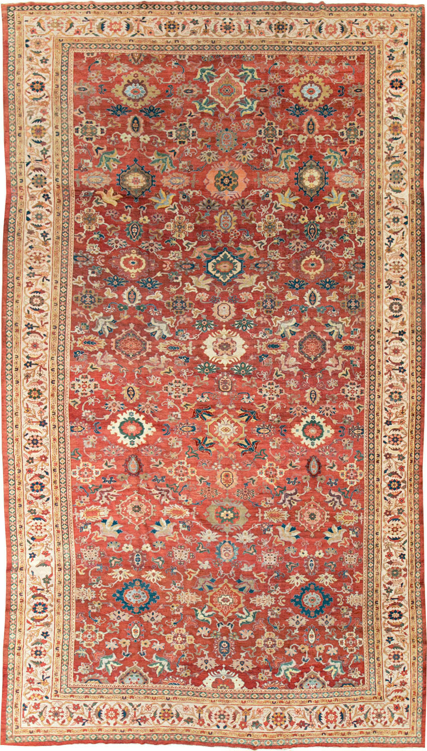 Antique Persian Mahal Oversize Carpet, No.28481 - Gsblank